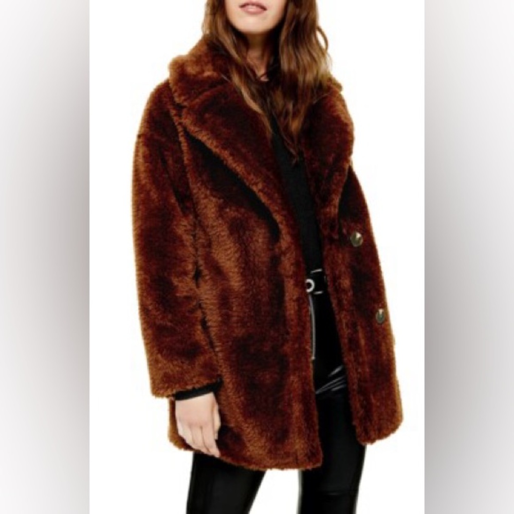 Top shop faux fur jacket